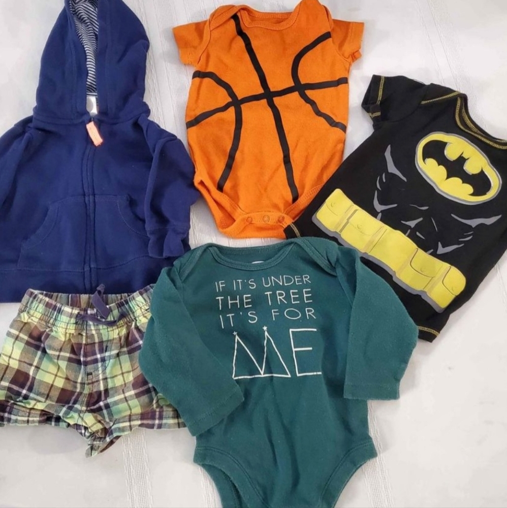 Boys 3m-6Months Clothing Bundle Short Jacket Onesies